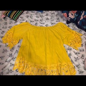 Plus size beautiful yellow shirt
